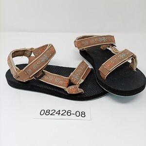 Teva Original Universal Tan Geometric Strappy Sport Sandals 1003987 Womens 7